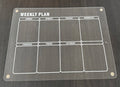 Premium Fridge Board – Clear Acrylic Weekly/Monthly Calendar, Dry/Wet-Erase Memo & Note Organizer