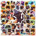 10/30/50pcs Cute Black Cat Graffiti Stickers Aesthetic Decals Fridge Notebook Laptop Phone Funny Stationery Sticker Kids Toys