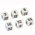 10 Pcs/set 6 Sided Multiple Dice 2 4 8 16 32 64 Funny Puzzle Game  Education Dice 15.8mm