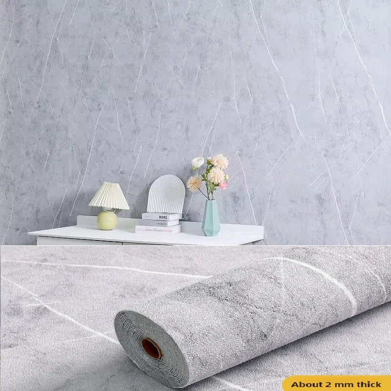 2.8/10m 3D Thicken self-adhesive wallpaper linen plain Diatom Mud wall stickers color decor renovation anti-collision Home Decor