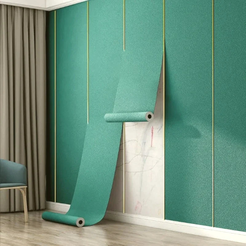 2.8/10m 3D Thicken self-adhesive wallpaper linen plain Diatom Mud wall stickers color decor renovation anti-collision Home Decor
