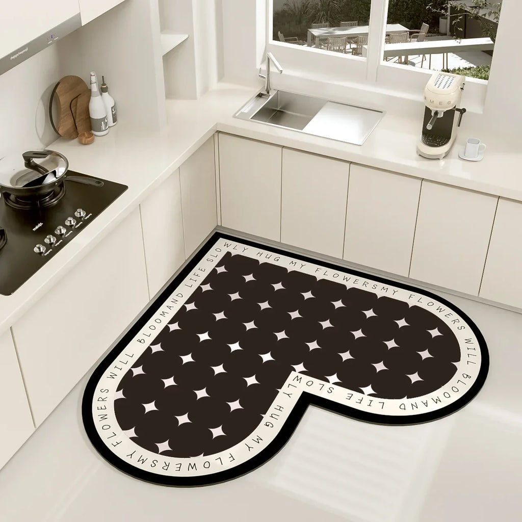 VIKAMA Fashion Simple Diatomite Home Decorative Carpet Kitchen Bathroom Entrance Entrance Washable Dirty Resistant Carpet