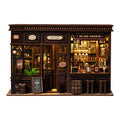 New Corner Bistro Miniature DIY Book Nook - 3D Wooden Puzzle Craft Kit, Christmas & Black Friday Micro Scene Model Gift