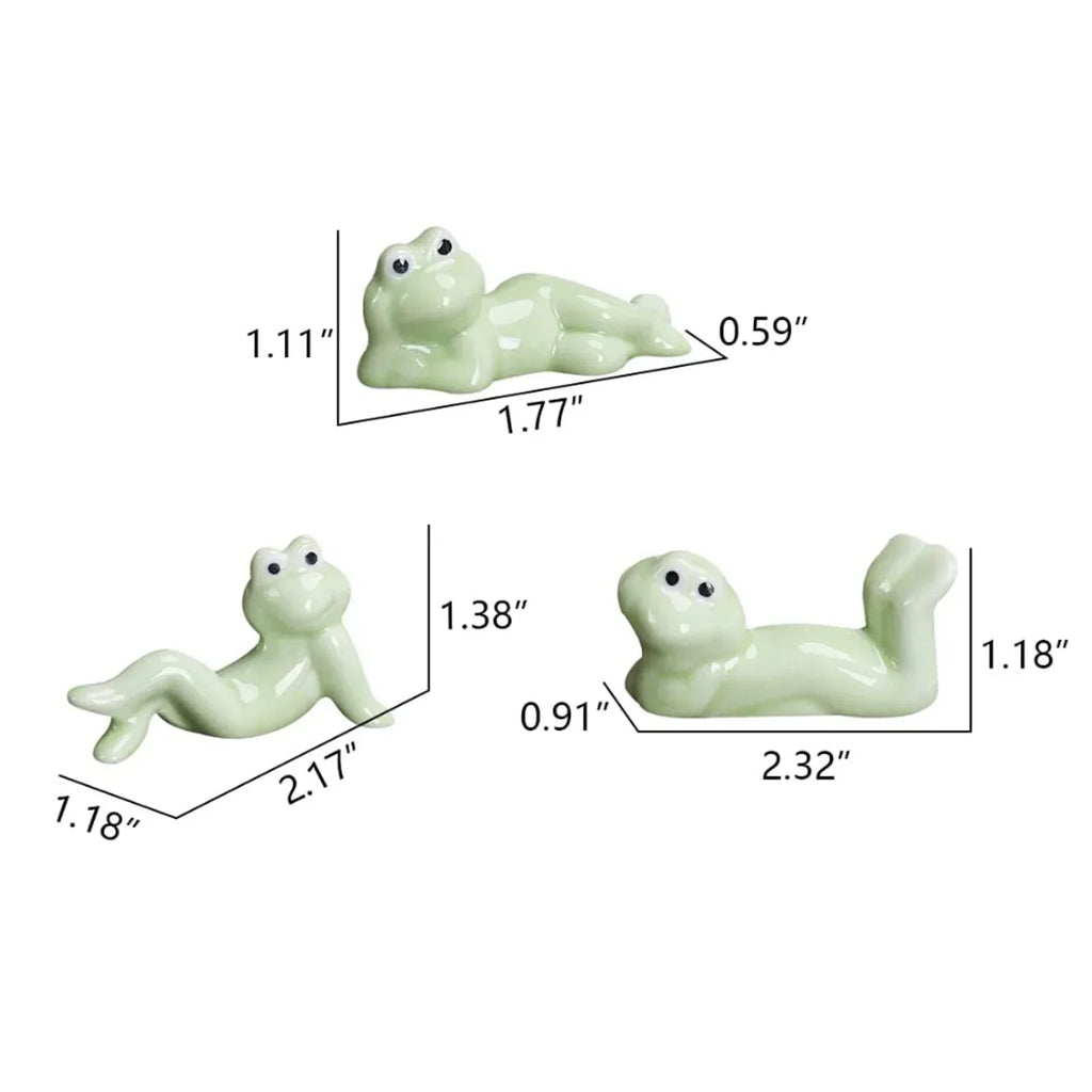 Creative Ceramic Chopstick Holder Funny Frog Cutlery Stand Spoon Fork Rest Tableware Restaurant Utensil Kitchen Tools Home Decor