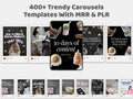 400+ Faceless Instagram Carousel Templates Canva | Aesthetic IG & TikTok Slides | PLR MRR Digital Product to Resell
