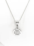 New Mom Necklace Gift, When A Child Is Born So Is A Mom Necklace, New Mom Gift, New Mother Necklace, Gift For A New Mom, New Baby New Mom