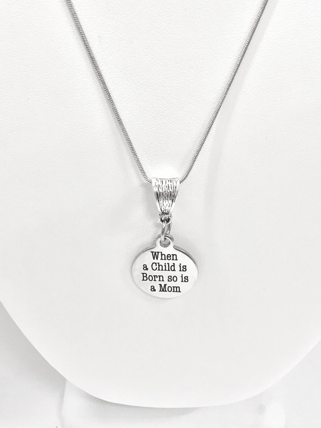 New Mom Necklace Gift, When A Child Is Born So Is A Mom Necklace, New Mom Gift, New Mother Necklace, Gift For A New Mom, New Baby New Mom