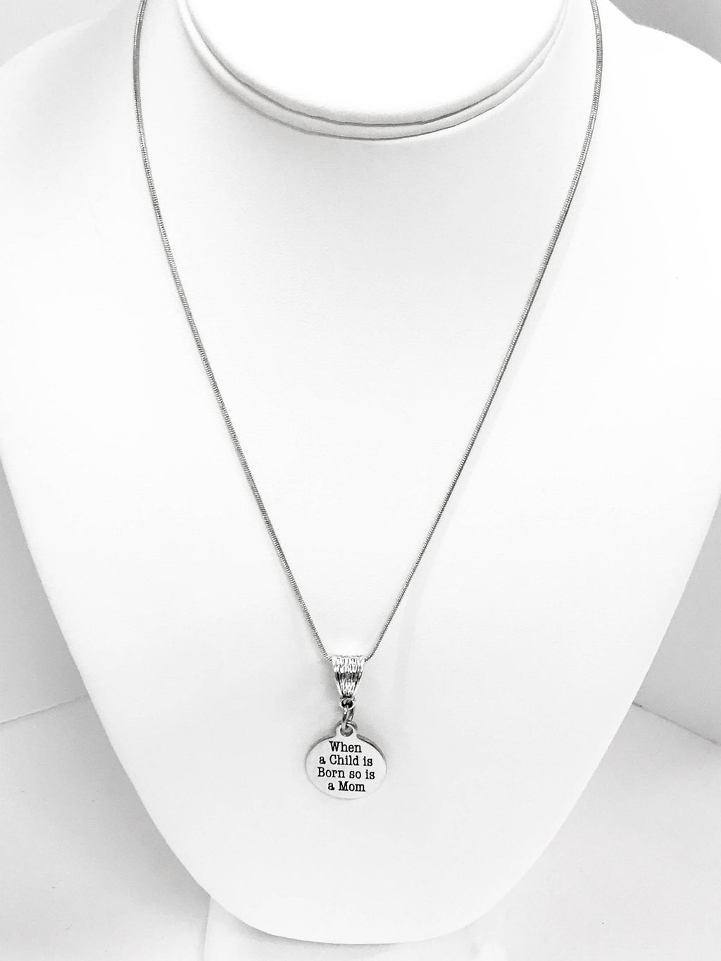 New Mom Necklace Gift, When A Child Is Born So Is A Mom Necklace, New Mom Gift, New Mother Necklace, Gift For A New Mom, New Baby New Mom