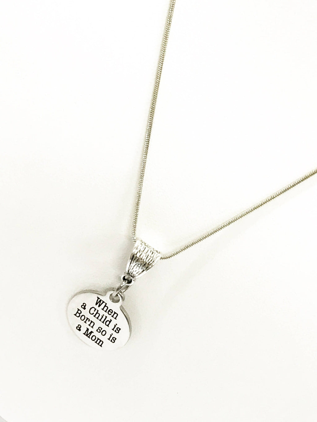 New Mom Necklace Gift, When A Child Is Born So Is A Mom Necklace, New Mom Gift, New Mother Necklace, Gift For A New Mom, New Baby New Mom