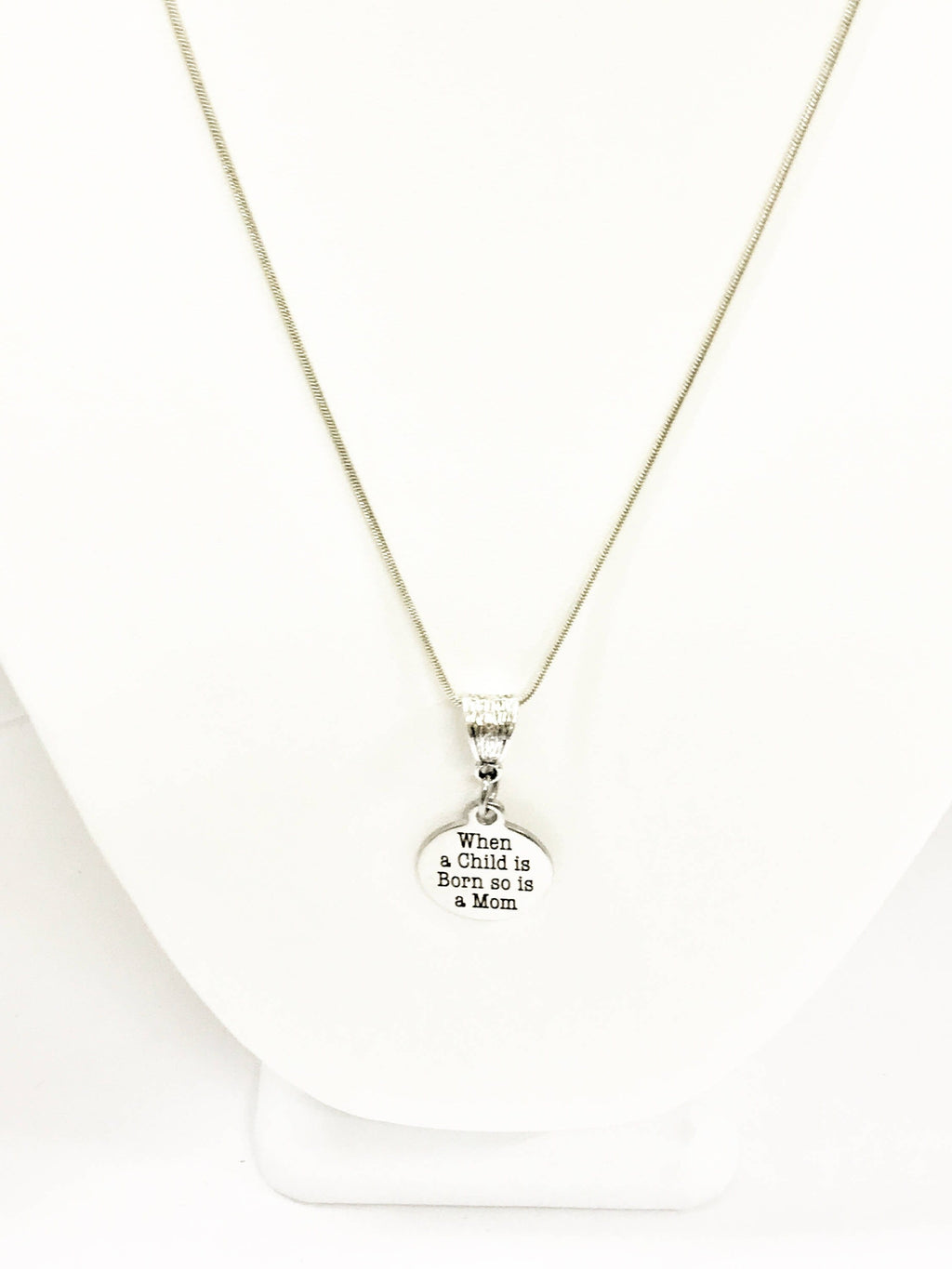 New Mom Necklace Gift, When A Child Is Born So Is A Mom Necklace, New Mom Gift, New Mother Necklace, Gift For A New Mom, New Baby New Mom