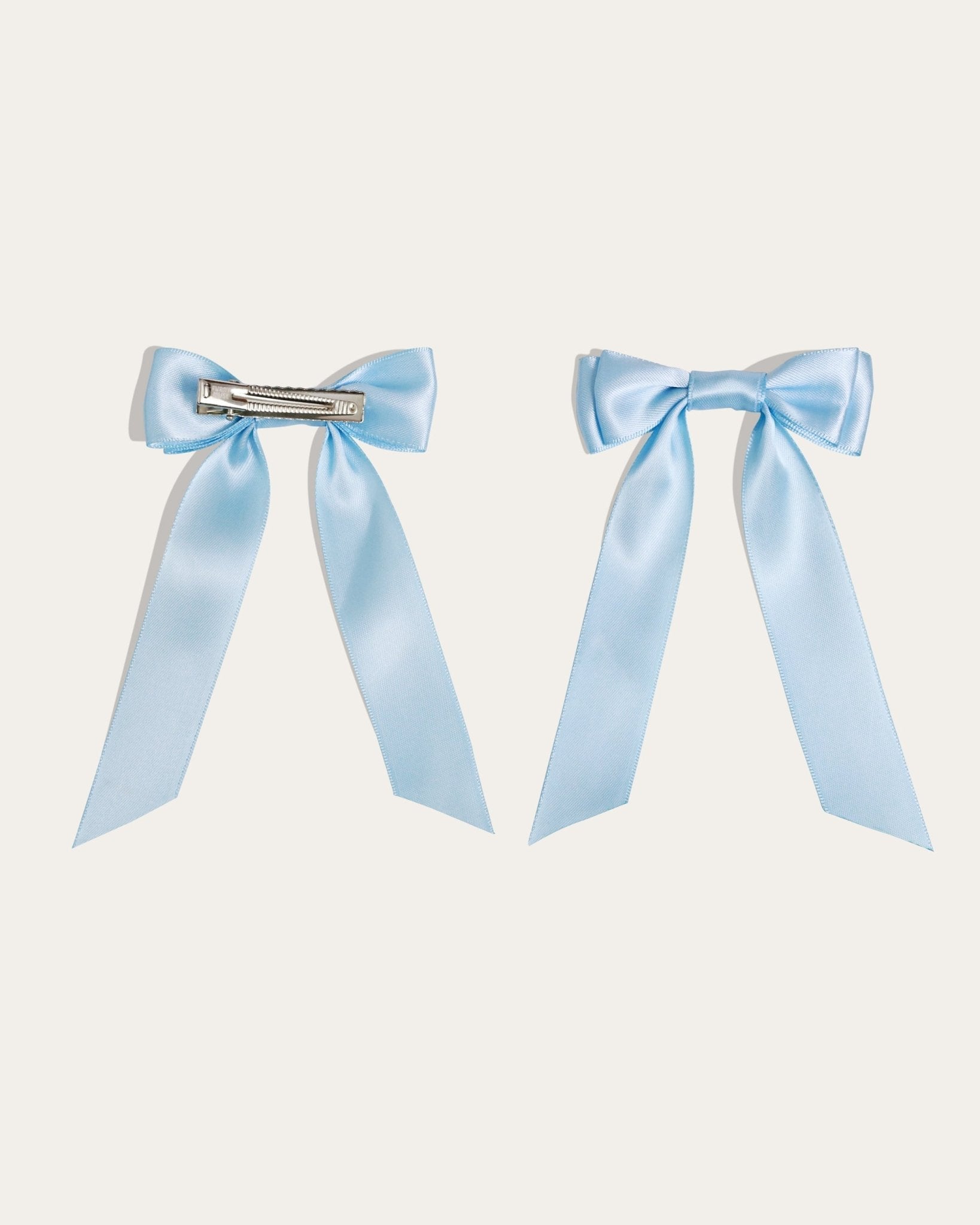 Petite Bow Clips - Sky