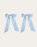 Petite Bow Clips - Sky